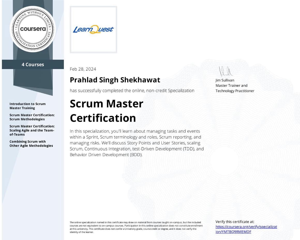 Scrum Master Certification